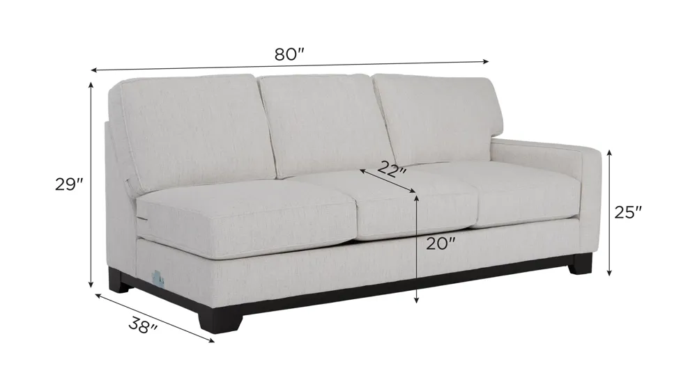 Artemis I Right Arm Facing Sofa Dimensions