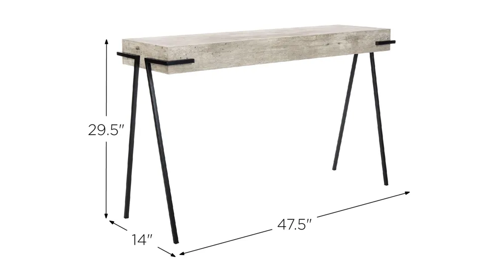 Shayla Rectangle Console Table Dimensions
