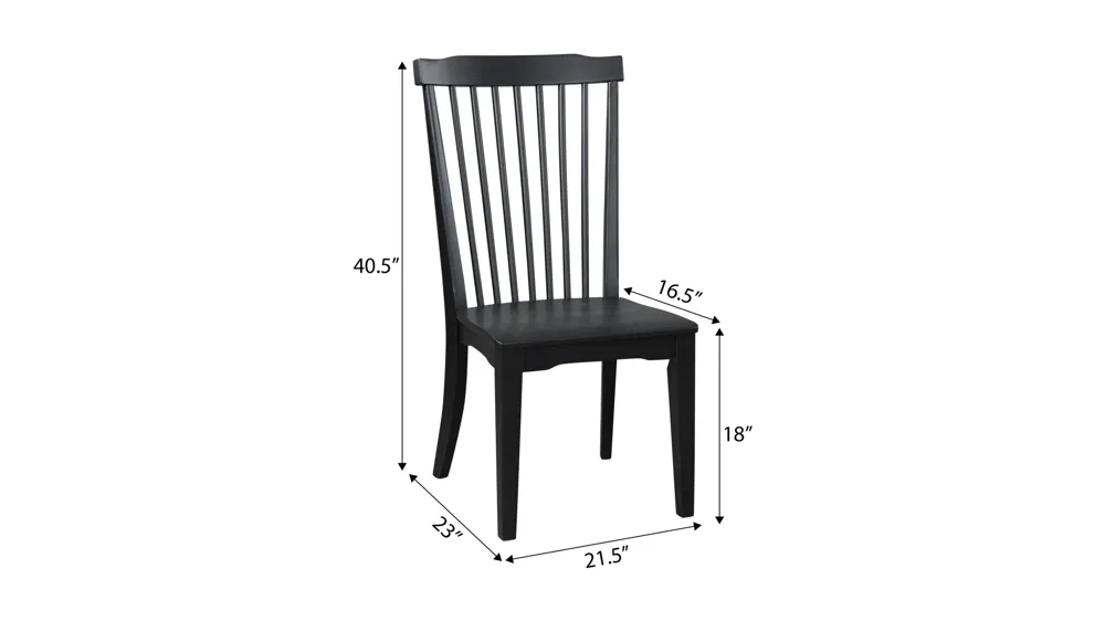 Lockwood Spindle Side Chair Dimensions