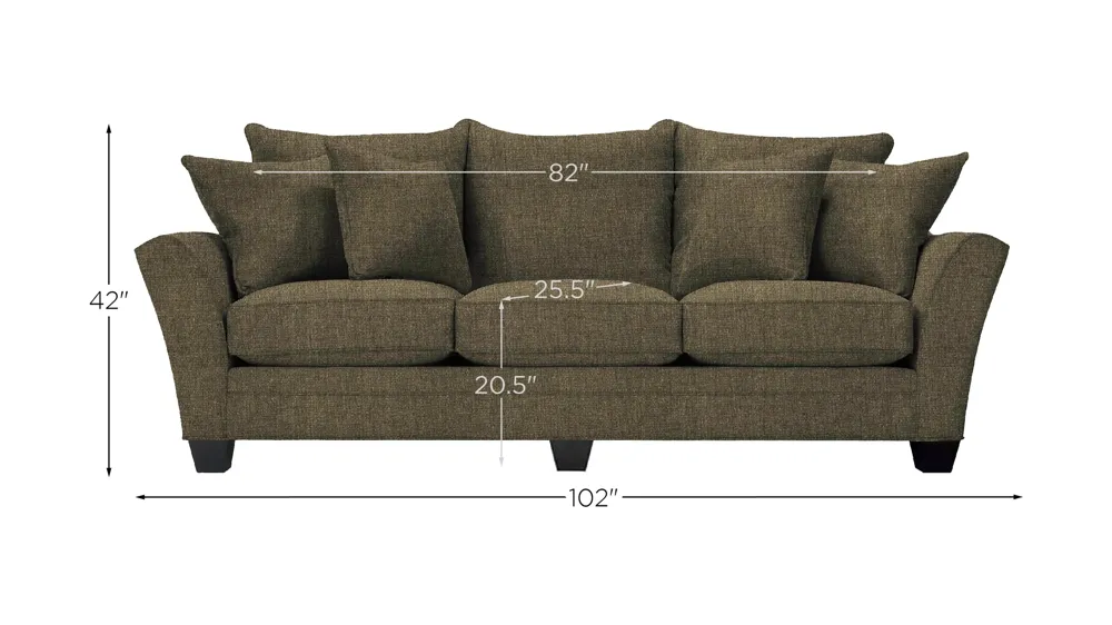 Briarwood Queen Plus Sleeper Sofa Dimensions