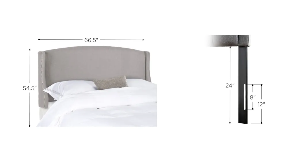 Austin Winged Upholstered Headboard Dimensions