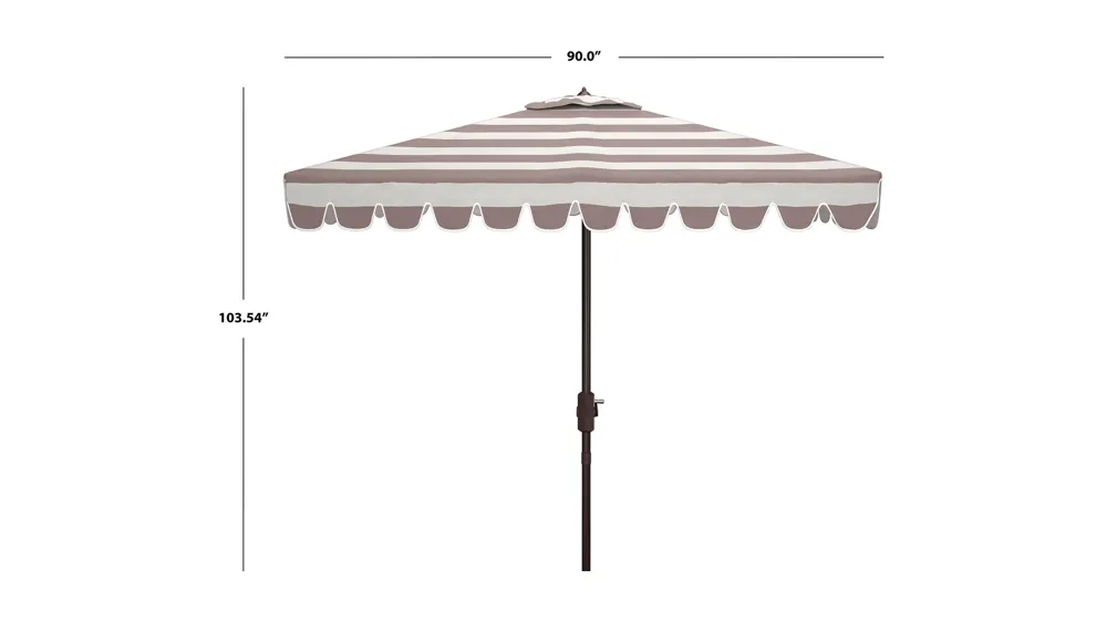 Vienna 7.5 ft Square Crank Umbrella Dimensions