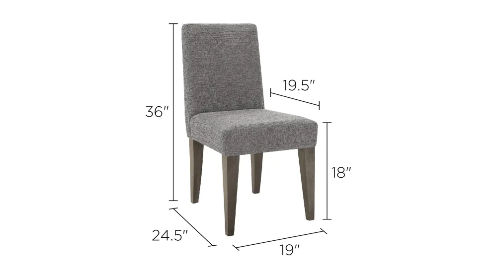 Eastside Upholstered Dining Side Chair Dimensions