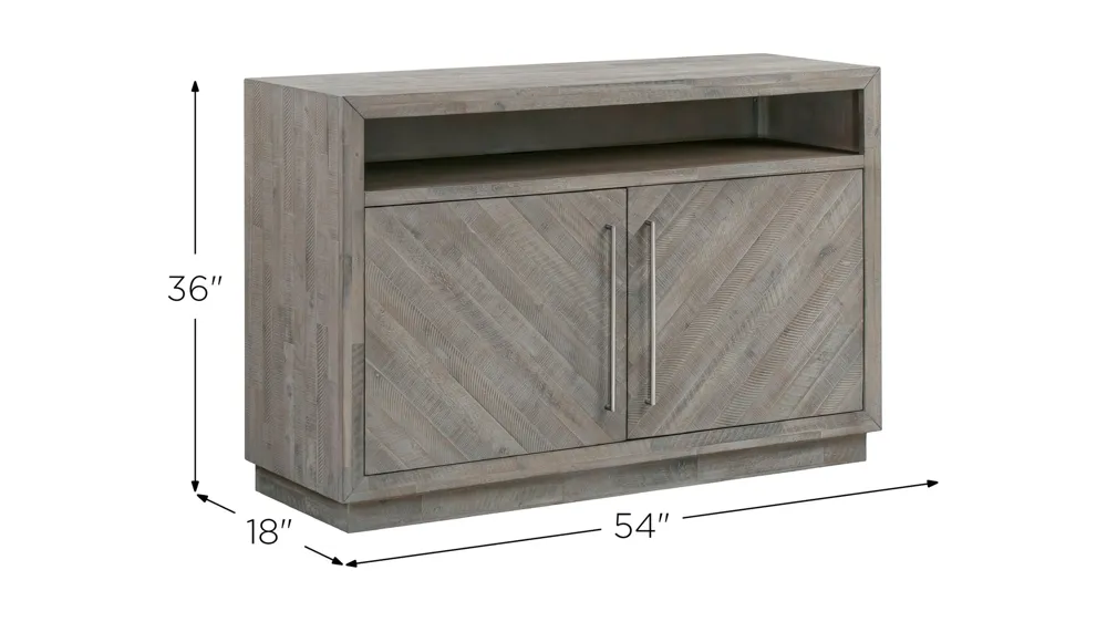 Alexandra Solid Wood 54" Media Console Dimensions