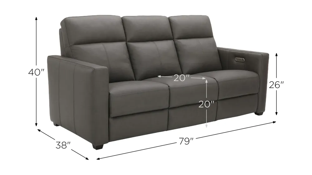 Broadway Power Reclining Sofa Dimensions