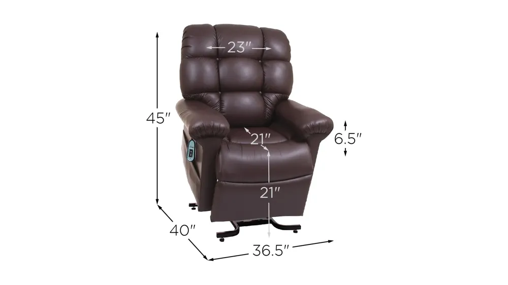 Stellar Comfort Vega Medium Large Recliners Dimensions