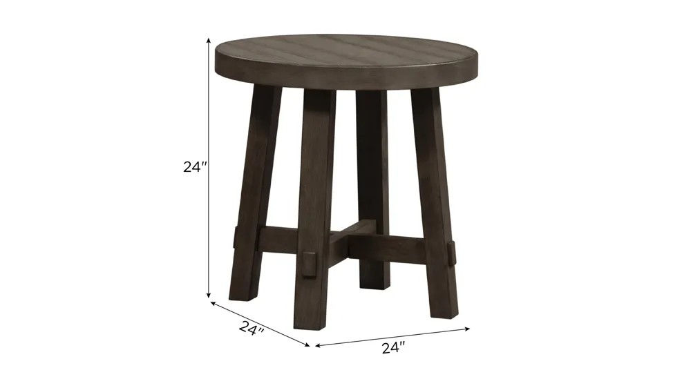 Marguerite Round End Table Dimensions