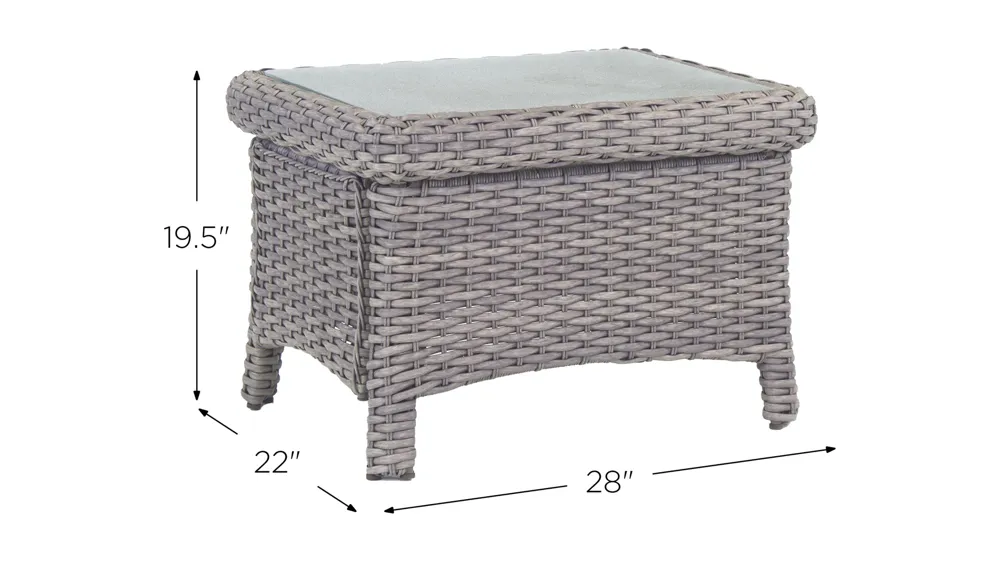 St Tropez Stn Outdoor End Table Dimensions