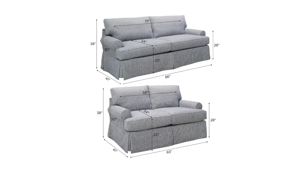 Lakeside Living Room Set Dimensions