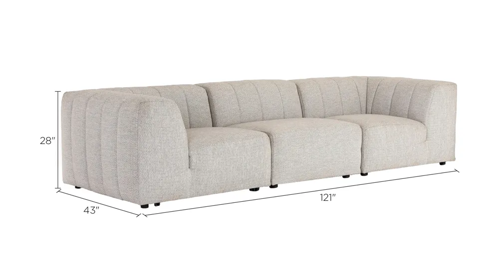 Solano 3-pc. Outdoor Sectional Sofa Dimensions