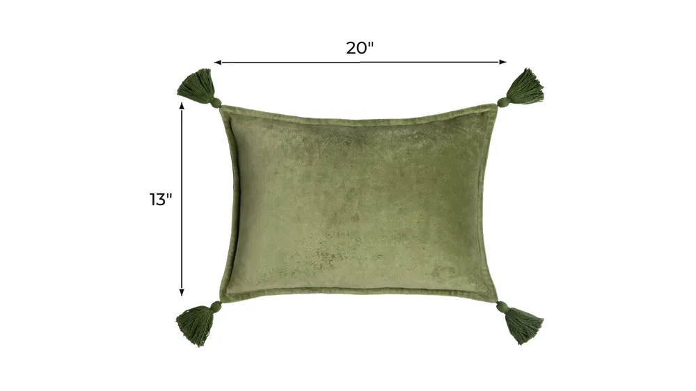 Cotton Velvet Down Fill Pillow Dimensions