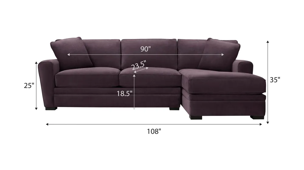 Artemis II 2-pc. Sectional Dimensions