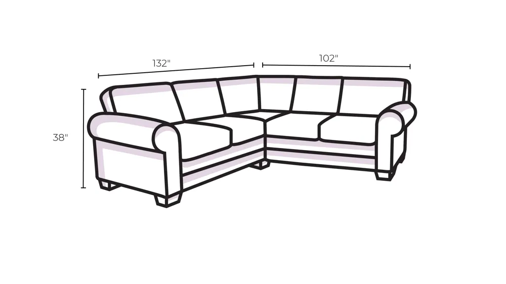 Foresthill 4-pc. Loveseat Sectional Sofa Dimensions