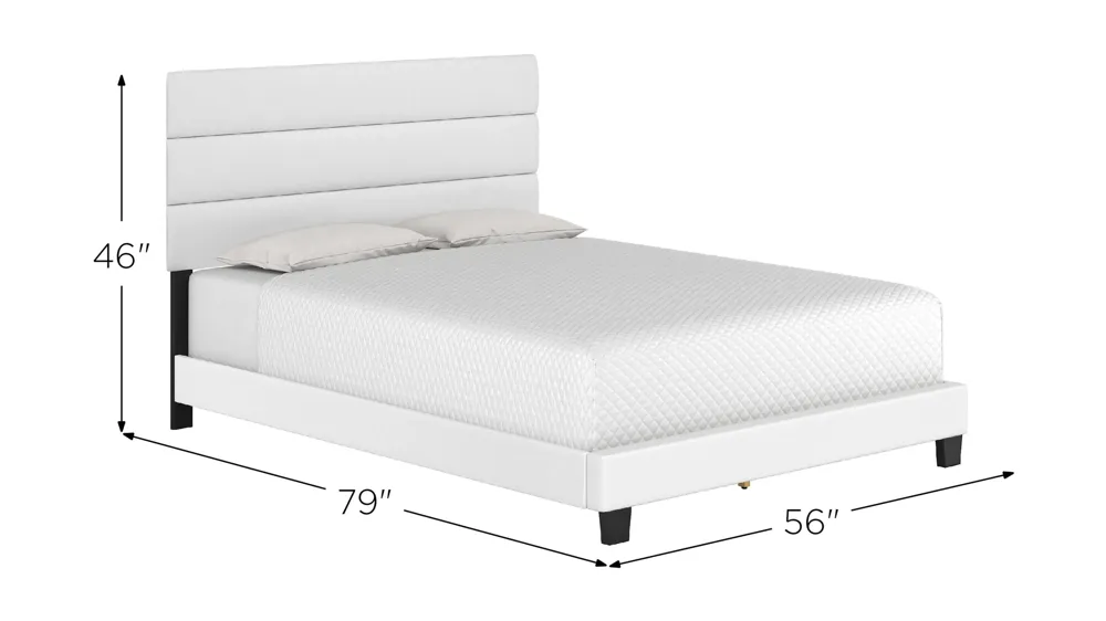 Parker Faux Leather Platform Bed Dimensions