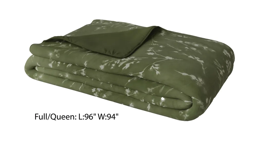 PureCare Floral Press Cooling Duvet Cover (Full/Queen) Dimensions