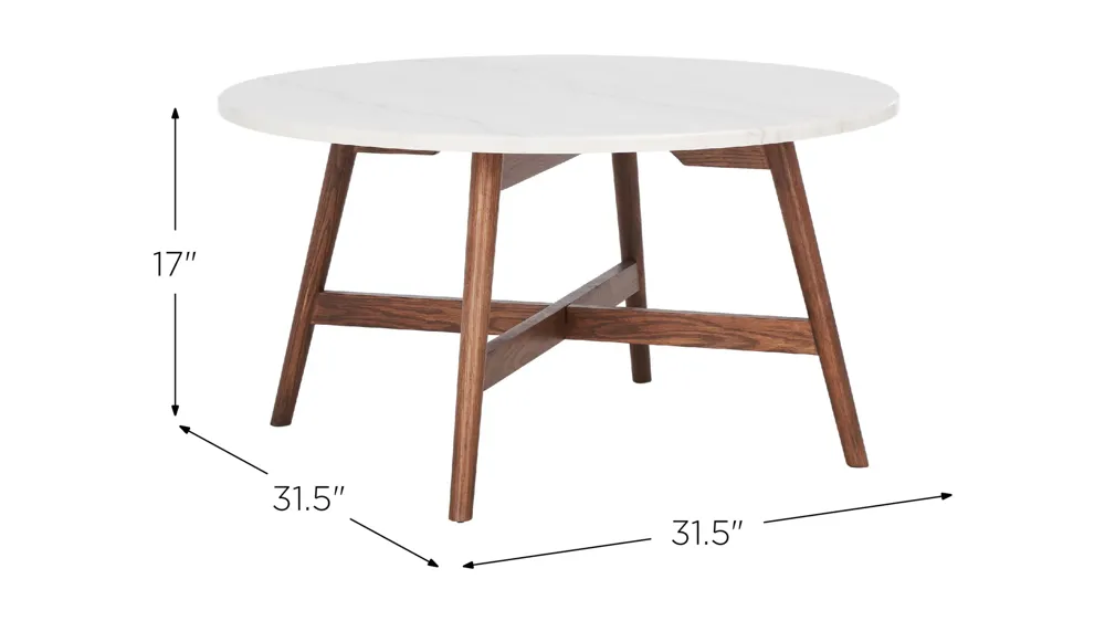 Praire Round Marble Coffee Table Dimensions