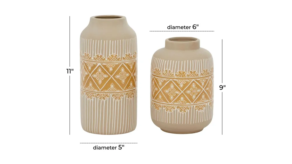 Ivy Collection Thingieverse Vase Set of 2 Dimensions