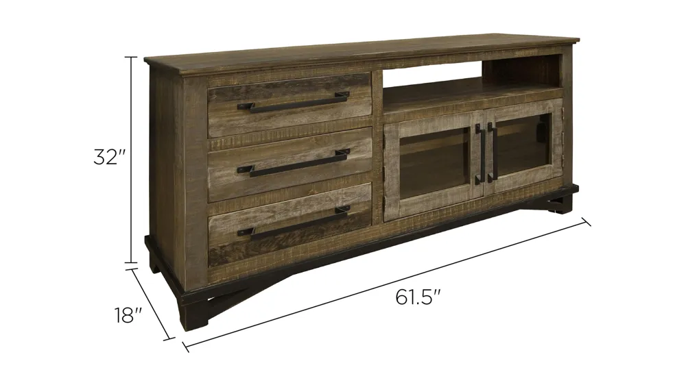 Loft 62" TV Stand Dimensions