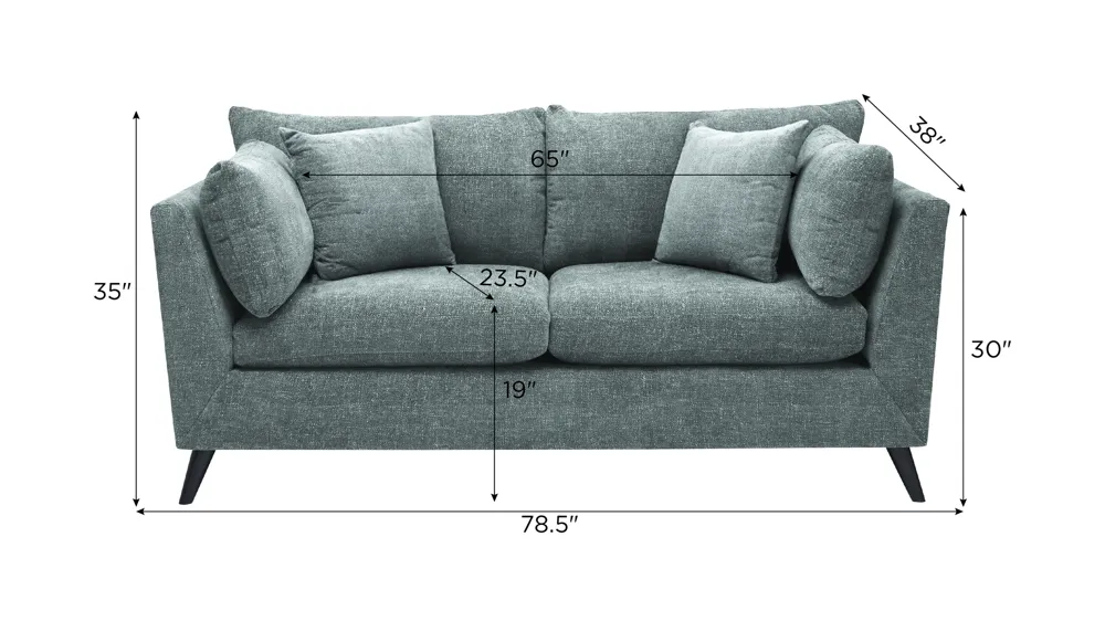 Caruso Loveseat Dimensions