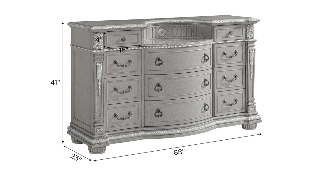Wilshire Bedroom Dresser Dimensions