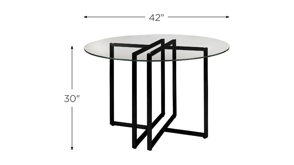 Legend 42" Round Dining Table Dimensions