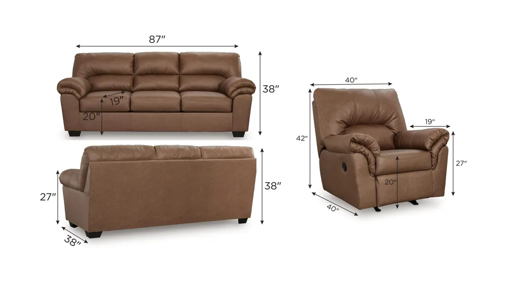 Livingstone Living Room Set Dimensions