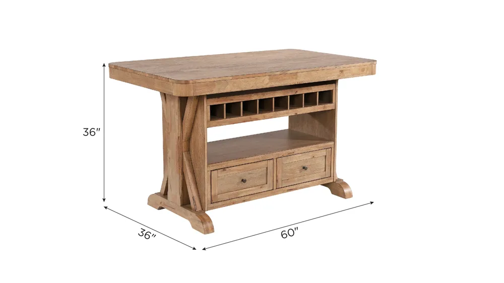 Brownstone Kitchen Island Dimensions