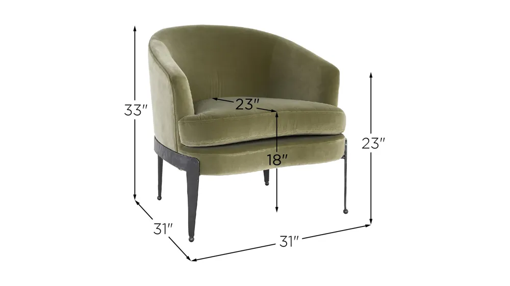 Aurelia Accent Chair Dimensions