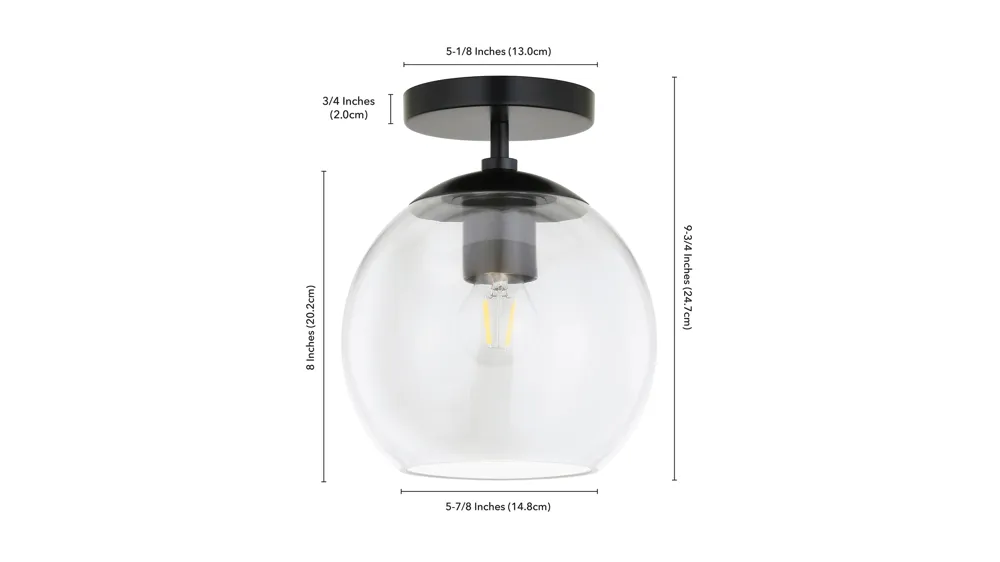 Alexa Semi-Flush Mount Dimensions