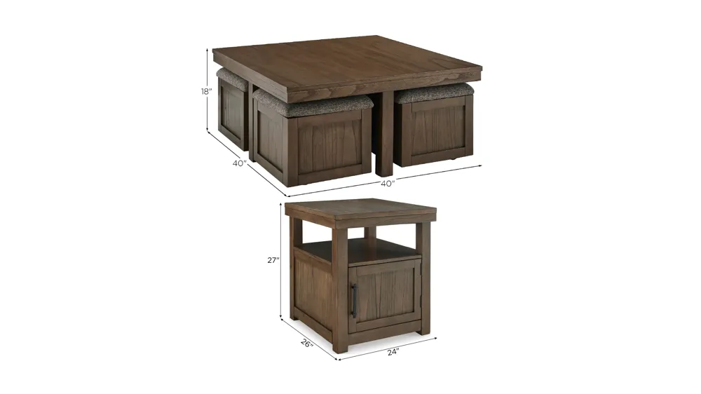 Boardernest 3-pc. Occasional Tables Dimensions