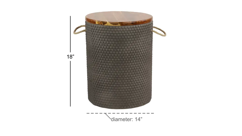 Ivy Barrel Outdoor Accent Table Dimensions
