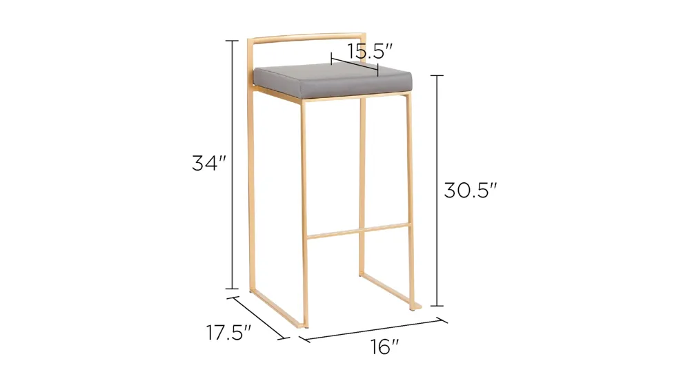 Fuji Barstools: Set of 2 Dimensions