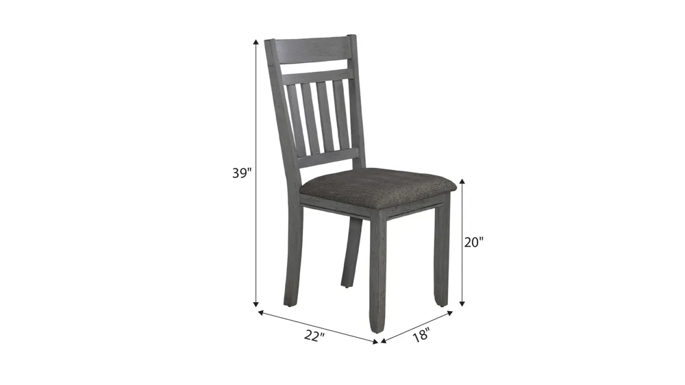 Newport Side Chair - Set of 2 Dimensions