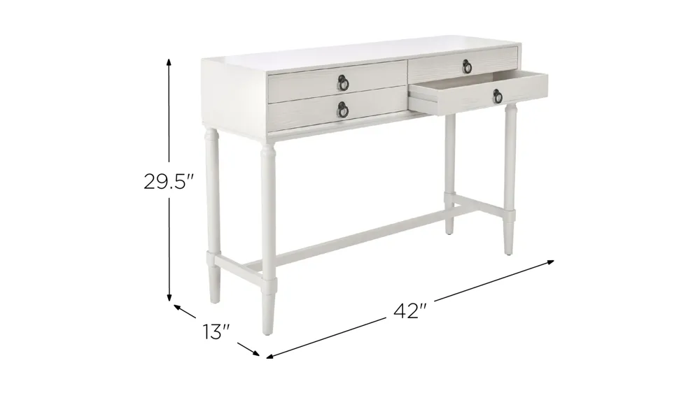 Joshua 4 Drawer Console Table Dimensions