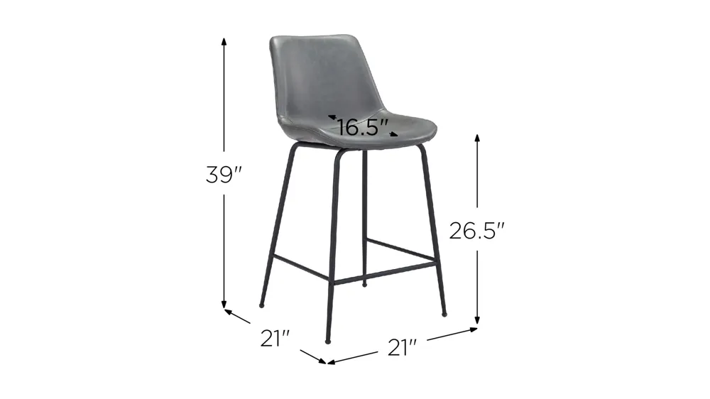 Byron Counter-Height Stool Dimensions