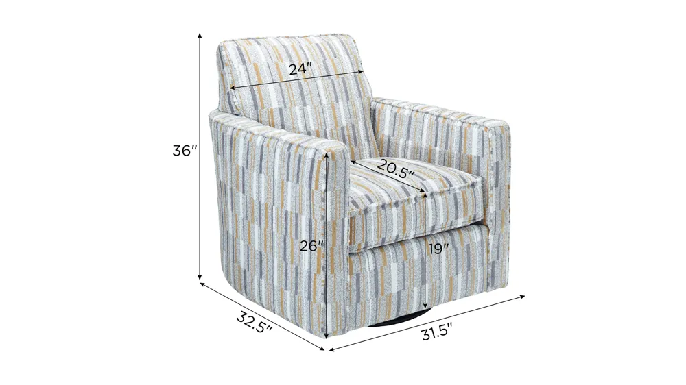 Sundera Swivel Chair Dimensions