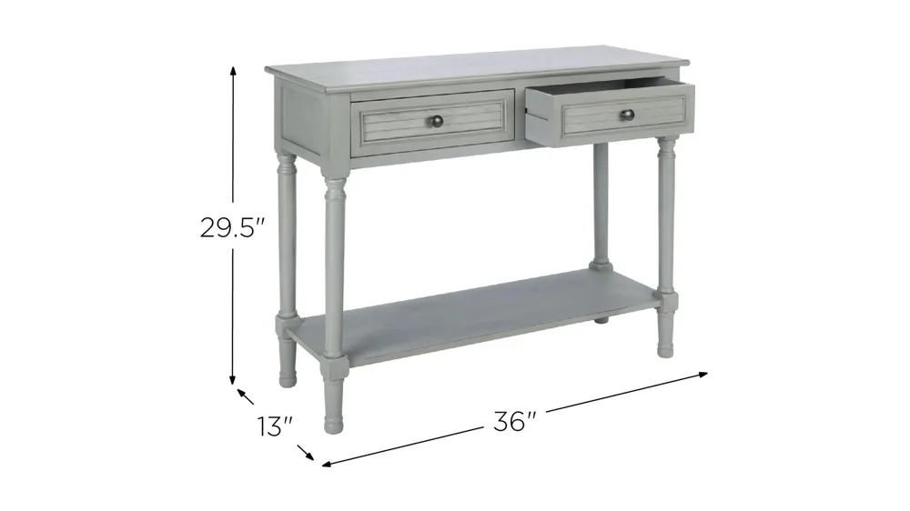 Samantha 2 Drawer Console Table Dimensions