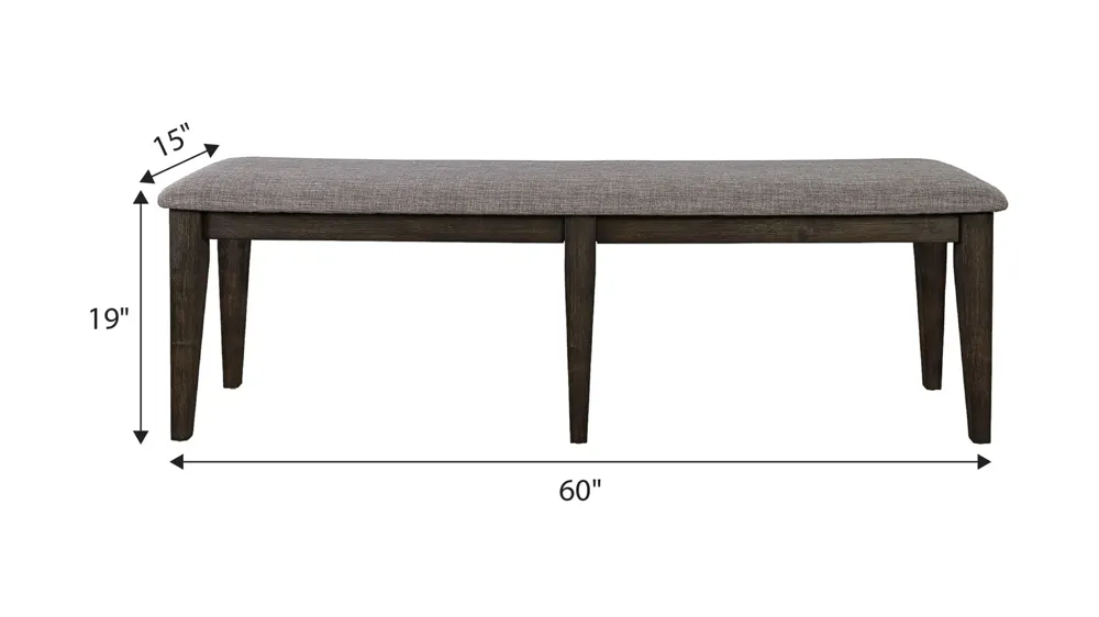 Double Bridge Dining Bench Dimensions