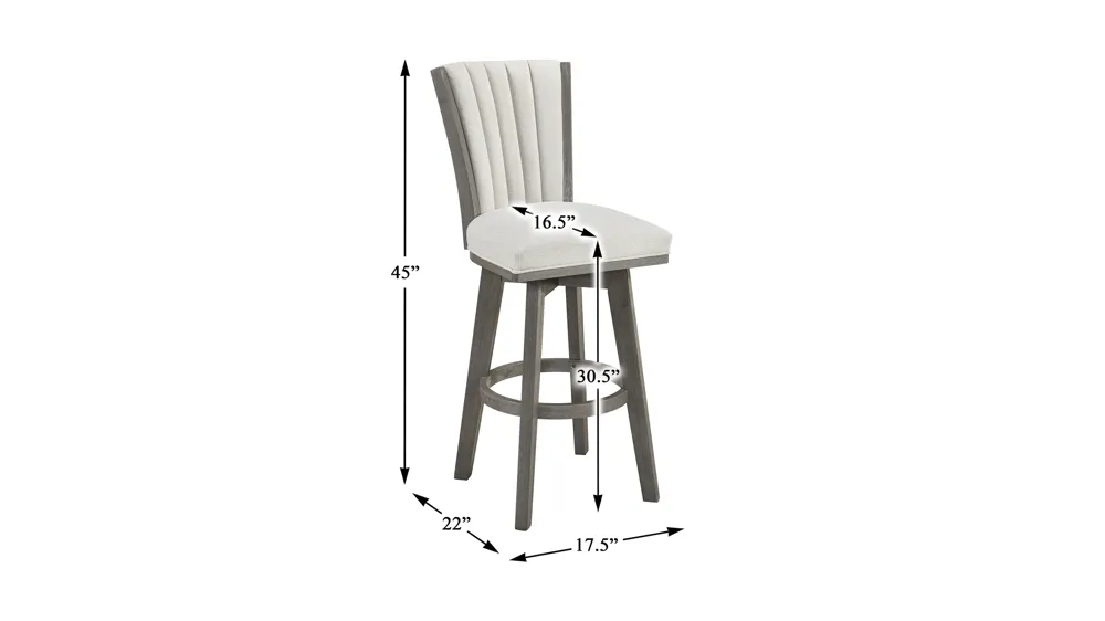 Maximus Swivel Barstool Dimensions