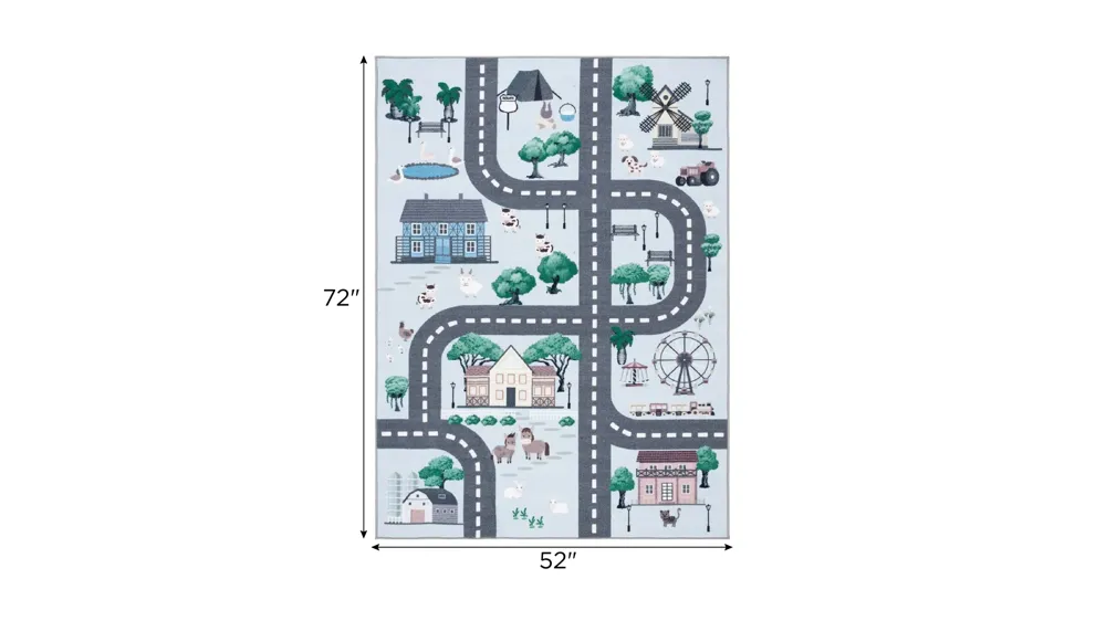 Hallstead Kids' Playhouse Rug Dimensions