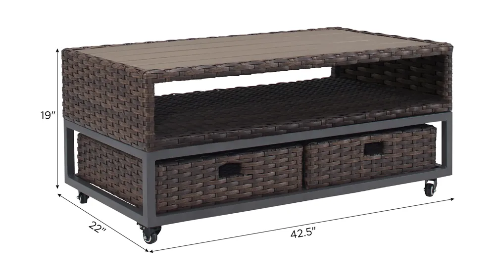 Kailani Cocktail Table Dimensions