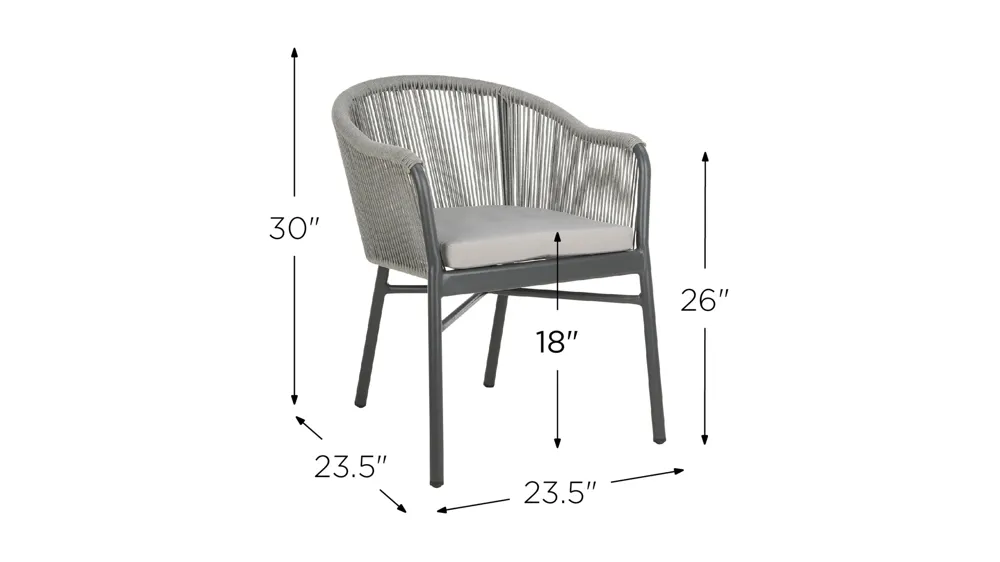 Machie Rope Chair Dimensions