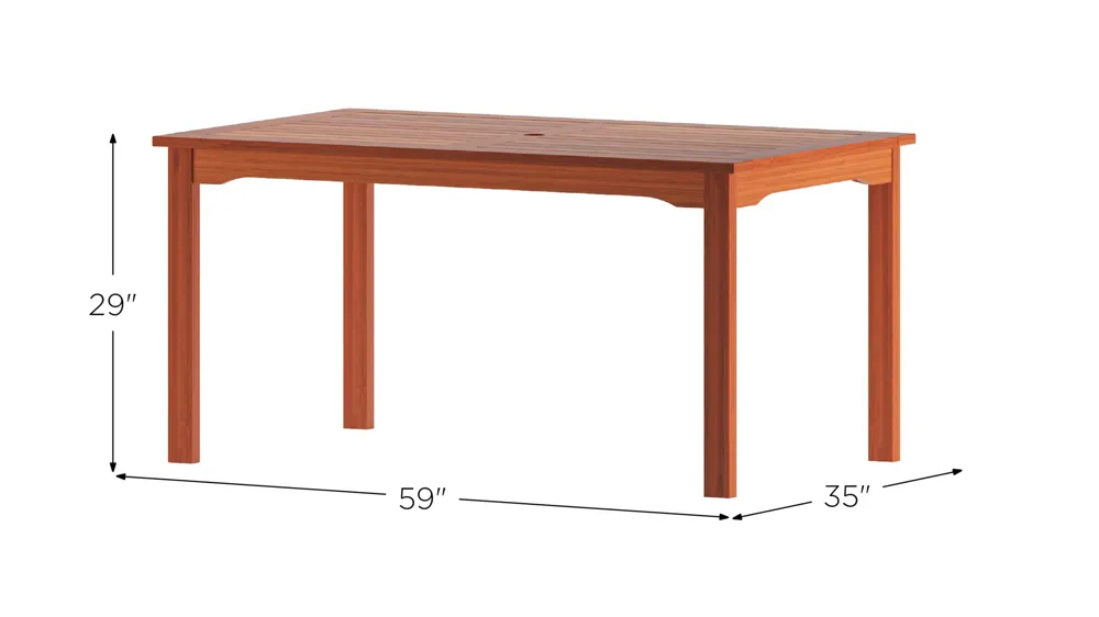 Amazonia Outdoor Dining Table Dimensions