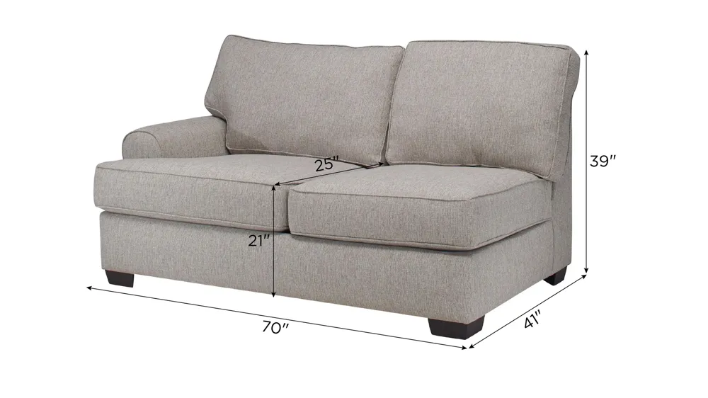 Suzanne Left Arm Facing Loveseat Dimensions
