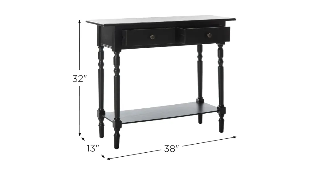 Jovanna 2 Drawer Console Table Dimensions