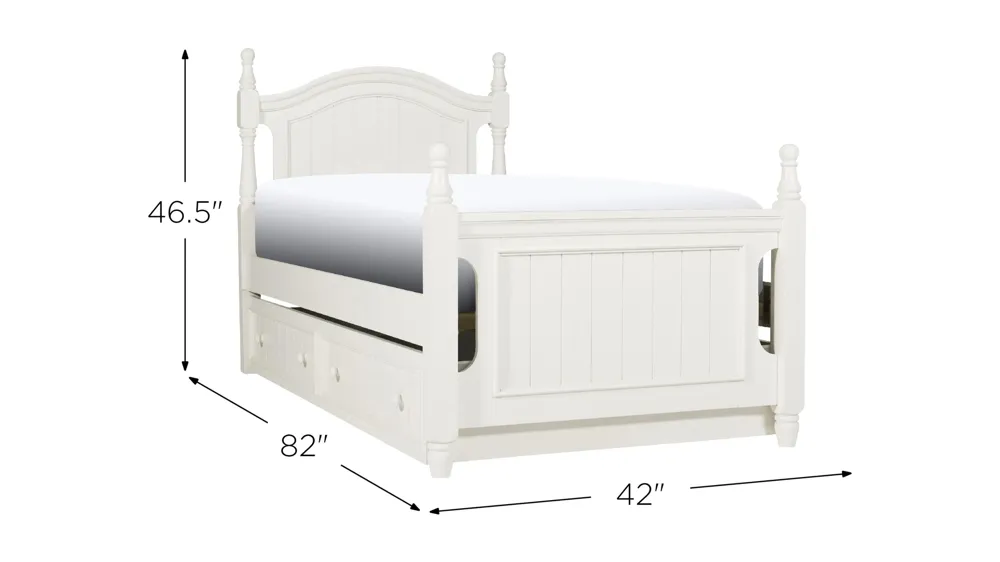 Willow Point Post Bed W/ Trundle Dimensions