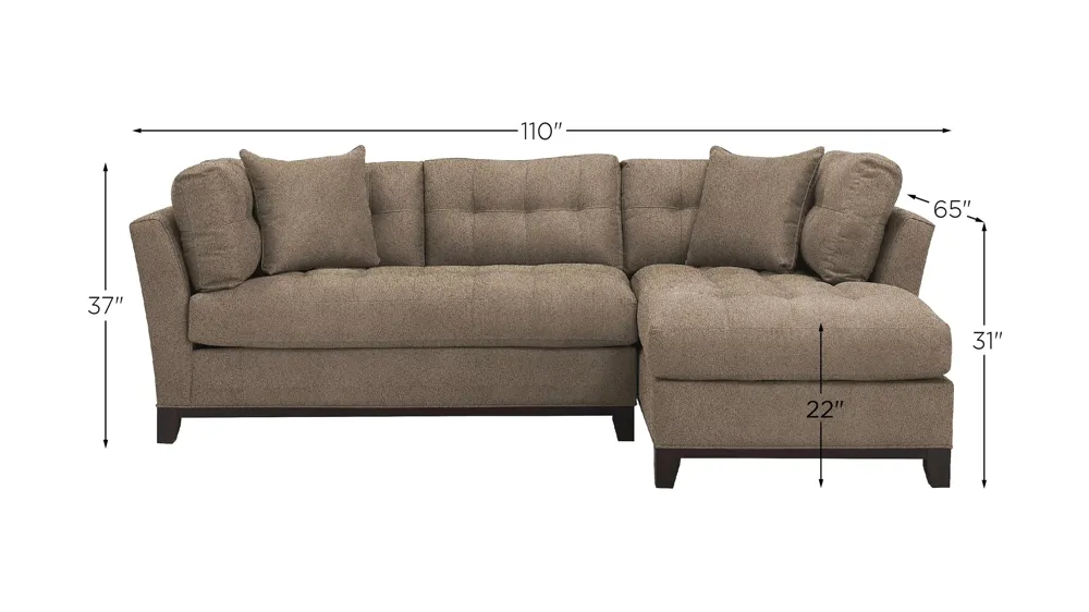 Cityscape 2-pc. Sectional Dimensions