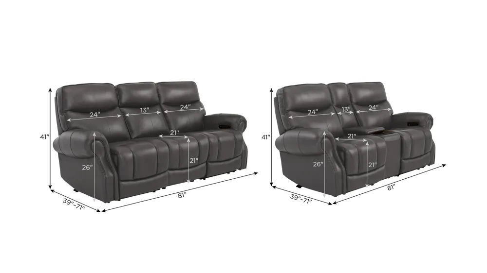Brooks Living Room Set Dimensions