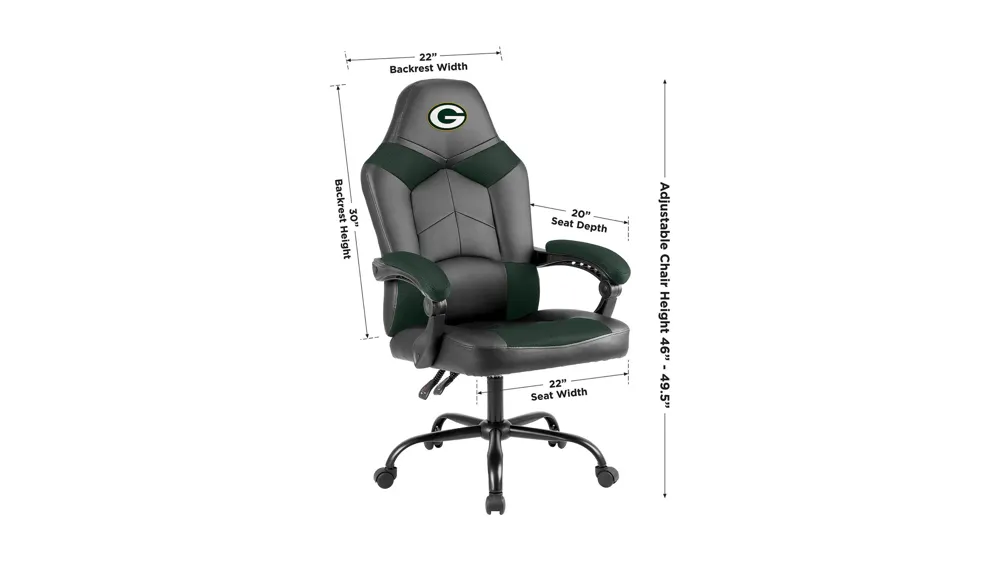 NFL Oversized Adjustable Office Chairs Dimensions
