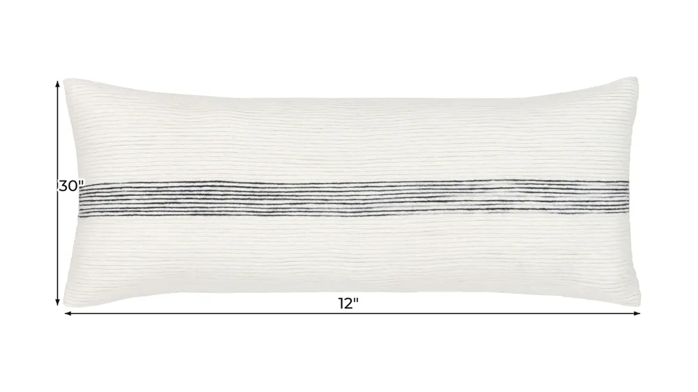 Carine 12" x 30" Down Filled Throw Pillow Dimensions